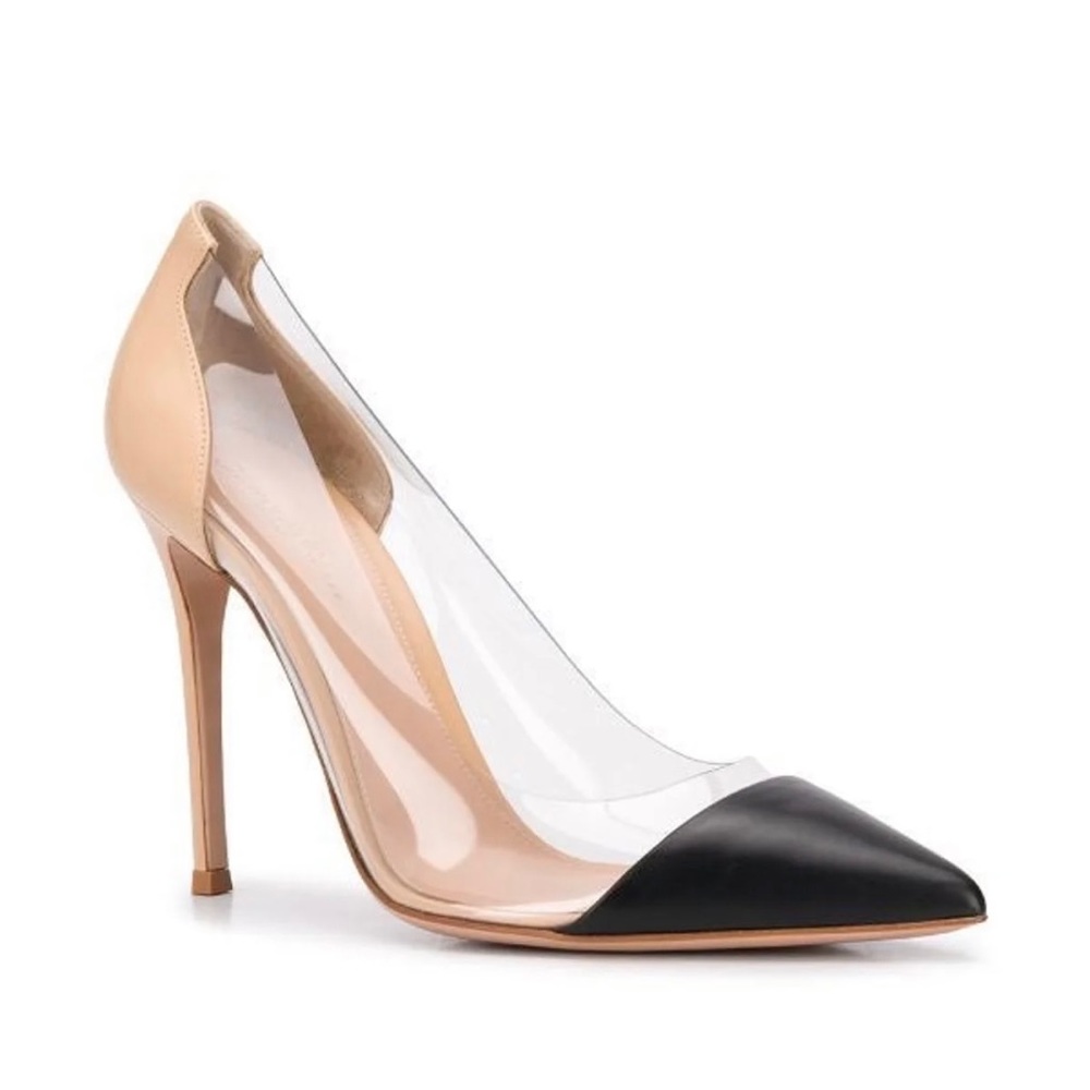 Gianvito Rossi Two-Tone Plexi Pumps 70mm